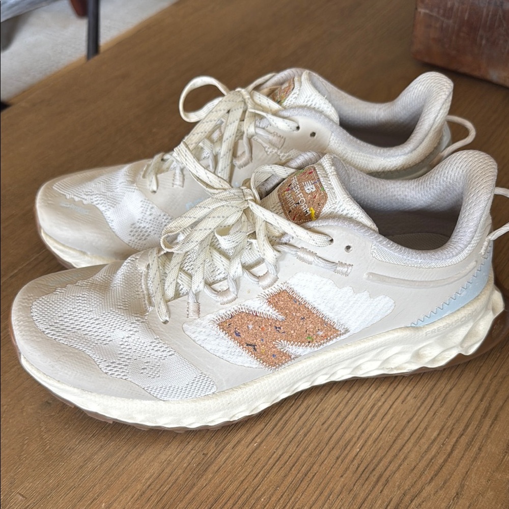 New Balance Cream Sneakers with Classic Design